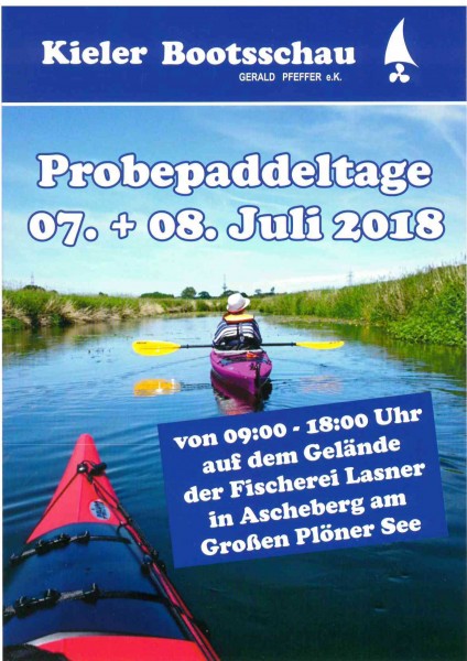 Probepaddeltage Kieler Bootsschau 07.07-08.07.2018